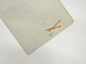 リサイクル　綴れ笛に桔梗模様織出し袋帯